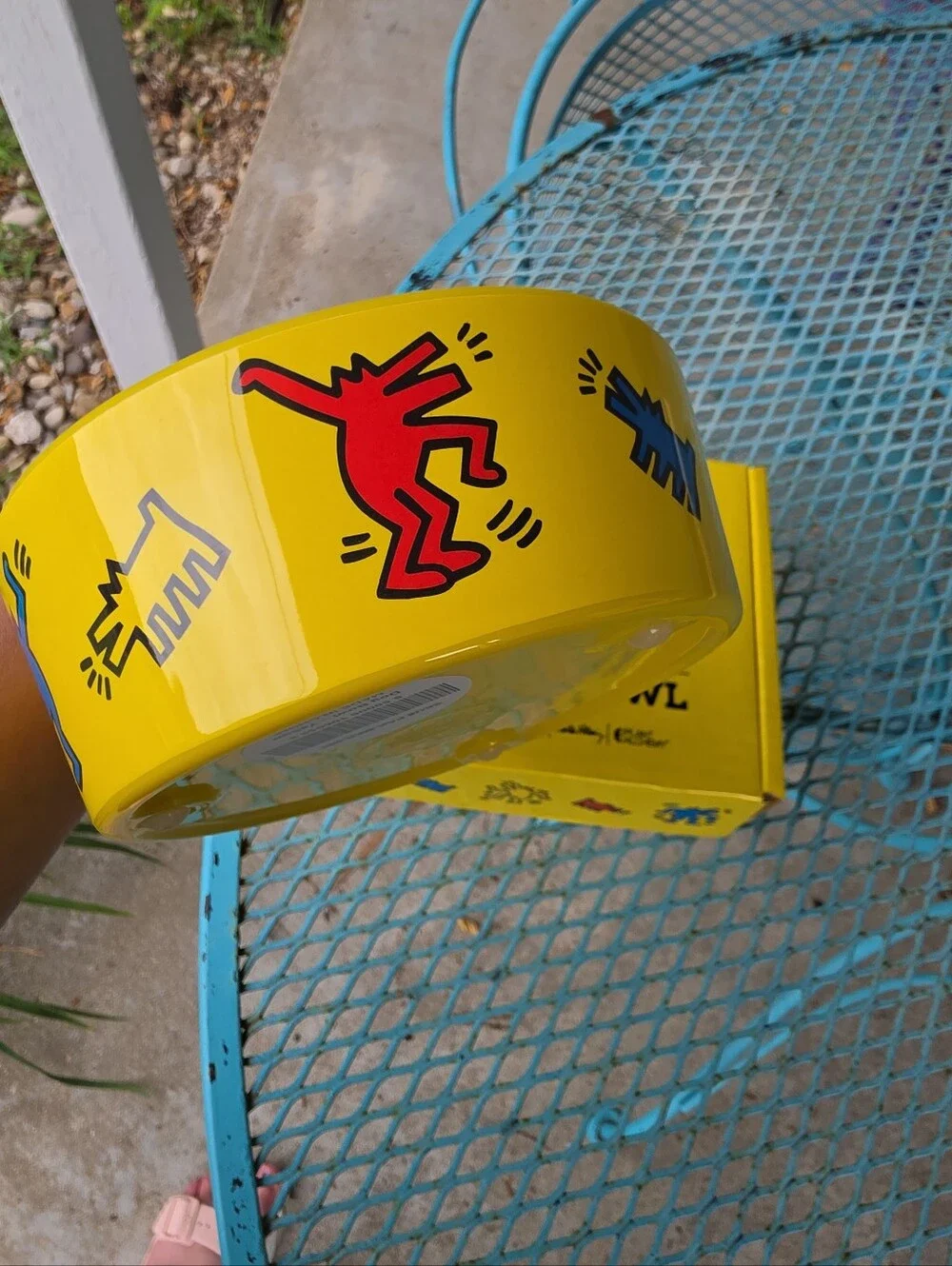 Keith Haring Pet Relief Special Edition Yellow Dog Bowl - NIB